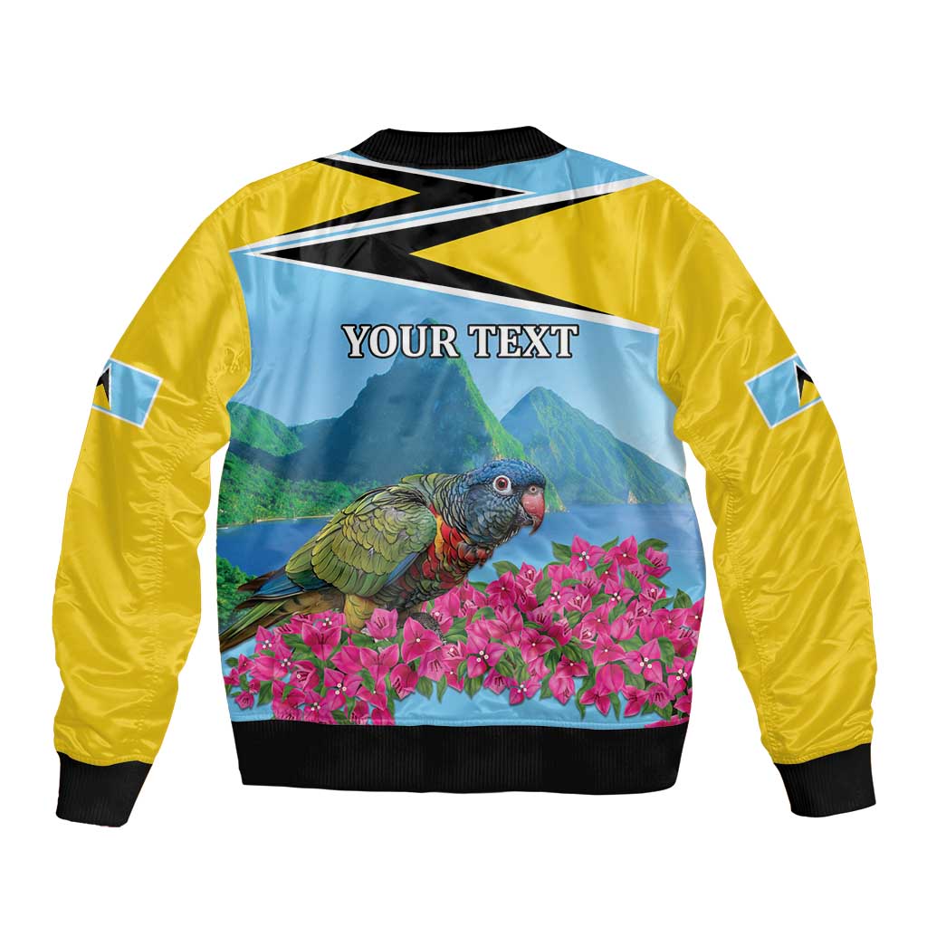 Personalized Pitons Saint Lucian Bougainvillea Bomber Jacket