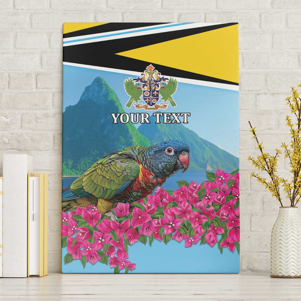 Personalized Pitons Saint Lucian Bougainvillea Canvas Wall Art