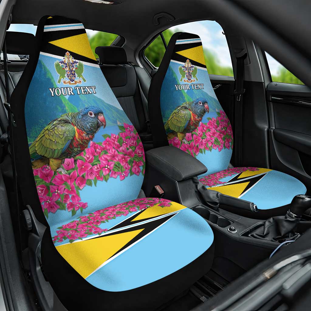 Personalized Pitons Saint Lucian Bougainvillea Car Seat Cover