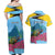 Personalized Pitons Saint Lucian Bougainvillea Couples Matching Off Shoulder Maxi Dress and Hawaiian Shirt