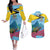 Personalized Pitons Saint Lucian Bougainvillea Couples Matching Off The Shoulder Long Sleeve Dress and Hawaiian Shirt