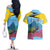 Personalized Pitons Saint Lucian Bougainvillea Couples Matching Off The Shoulder Long Sleeve Dress and Hawaiian Shirt