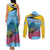 Personalized Pitons Saint Lucian Bougainvillea Couples Matching Tank Maxi Dress and Long Sleeve Button Shirt