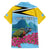 Personalized Pitons Saint Lucian Bougainvillea Family Matching Long Sleeve Bodycon Dress and Hawaiian Shirt