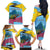 Personalized Pitons Saint Lucian Bougainvillea Family Matching Off The Shoulder Long Sleeve Dress and Hawaiian Shirt