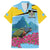 Personalized Pitons Saint Lucian Bougainvillea Family Matching Off The Shoulder Long Sleeve Dress and Hawaiian Shirt