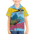 Personalized Pitons Saint Lucian Bougainvillea Family Matching Off The Shoulder Long Sleeve Dress and Hawaiian Shirt