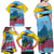 Personalized Pitons Saint Lucian Bougainvillea Family Matching Off Shoulder Maxi Dress and Hawaiian Shirt