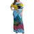 Personalized Pitons Saint Lucian Bougainvillea Family Matching Off Shoulder Maxi Dress and Hawaiian Shirt