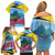 Personalized Pitons Saint Lucian Bougainvillea Family Matching Off Shoulder Short Dress and Hawaiian Shirt