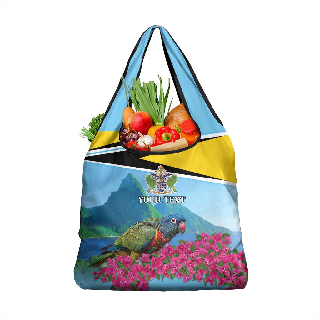 Personalized Pitons Saint Lucian Bougainvillea Grocery Bag