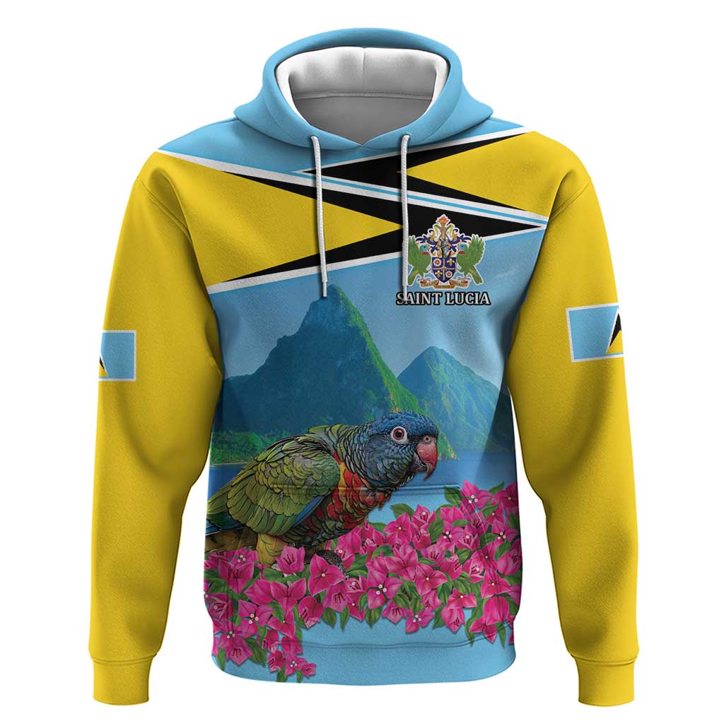 Personalized Pitons Saint Lucian Bougainvillea Hoodie