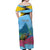 Personalized Pitons Saint Lucian Bougainvillea Off Shoulder Maxi Dress