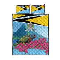 Personalized Pitons Saint Lucian Bougainvillea Quilt Bed Set