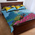 Personalized Pitons Saint Lucian Bougainvillea Quilt Bed Set