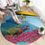 Personalized Pitons Saint Lucian Bougainvillea Round Carpet