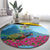 Personalized Pitons Saint Lucian Bougainvillea Round Carpet