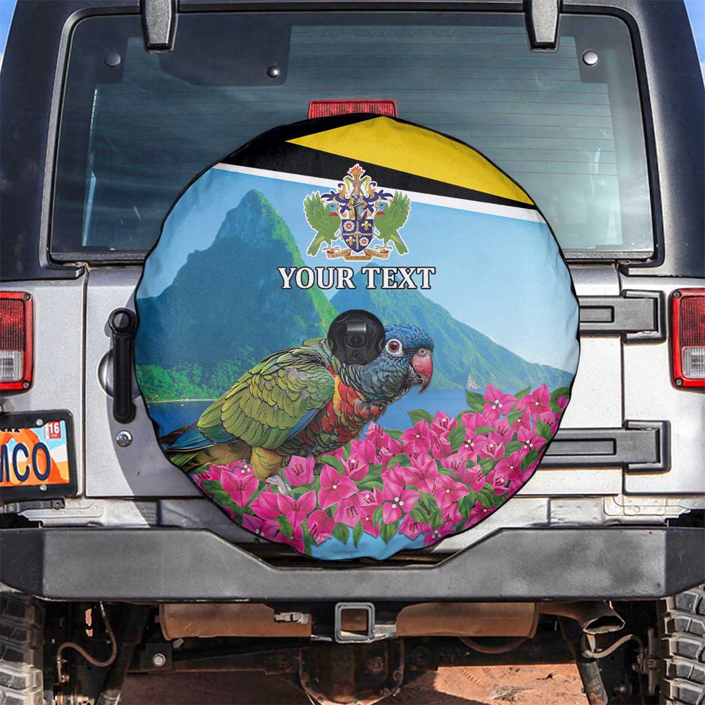 Personalized Pitons Saint Lucian Bougainvillea Spare Tire Cover