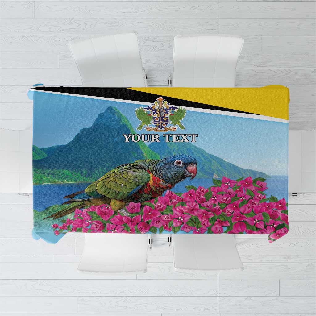 Personalized Pitons Saint Lucian Bougainvillea Tablecloth