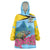 Personalized Pitons Saint Lucian Bougainvillea Wearable Blanket Hoodie