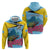 Personalized Pitons Saint Lucian Bougainvillea Zip Hoodie