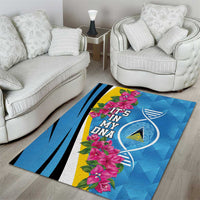 Saint Lucia Flag Pride It's in My DNA Area Rug