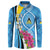 Saint Lucia Flag Pride It's in My DNA Button Sweatshirt