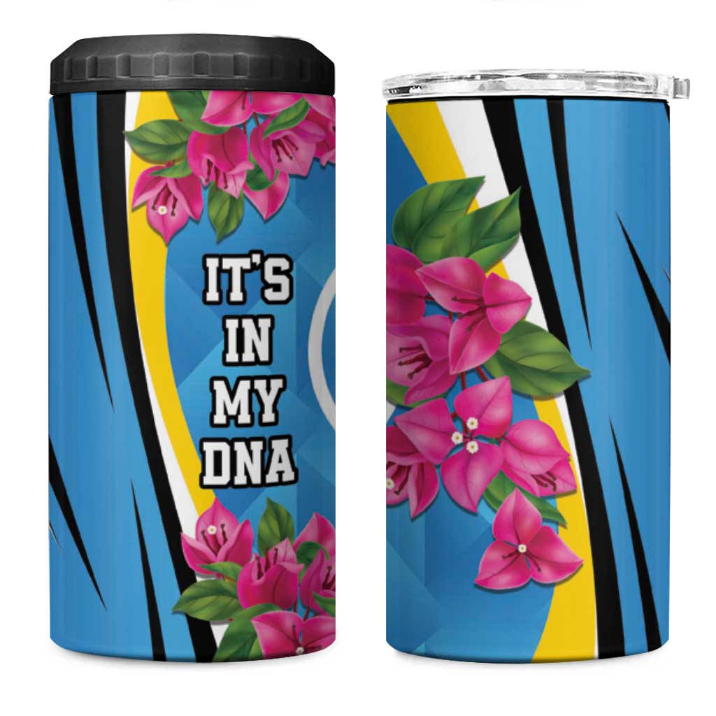 Saint Lucia Flag Pride It's in My DNA 4 in 1 Can Cooler Tumbler