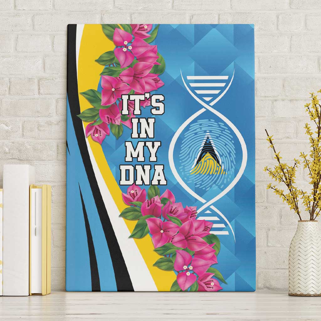 Saint Lucia Flag Pride It's in My DNA Canvas Wall Art