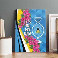 Saint Lucia Flag Pride It's in My DNA Canvas Wall Art