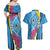 Saint Lucia Flag Pride It's in My DNA Couples Matching Off Shoulder Maxi Dress and Hawaiian Shirt