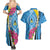 Saint Lucia Flag Pride It's in My DNA Couples Matching Summer Maxi Dress and Hawaiian Shirt