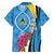 Saint Lucia Flag Pride It's in My DNA Family Matching Off The Shoulder Long Sleeve Dress and Hawaiian Shirt