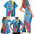 Saint Lucia Flag Pride It's in My DNA Family Matching Short Sleeve Bodycon Dress and Hawaiian Shirt