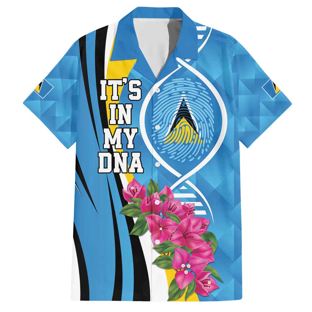 Saint Lucia Flag Pride It's in My DNA Hawaiian Shirt