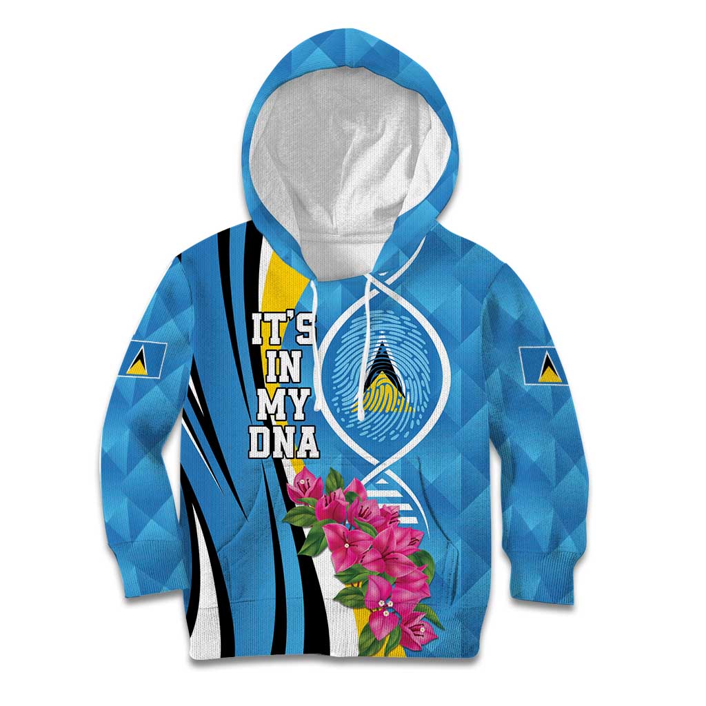 Saint Lucia Flag Pride It's in My DNA Kid Hoodie