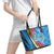 Saint Lucia Flag Pride It's in My DNA Leather Tote Bag