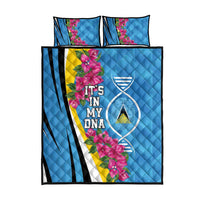 Saint Lucia Flag Pride It's in My DNA Quilt Bed Set