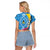 Saint Lucia Flag Pride It's in My DNA Raglan Cropped T Shirt