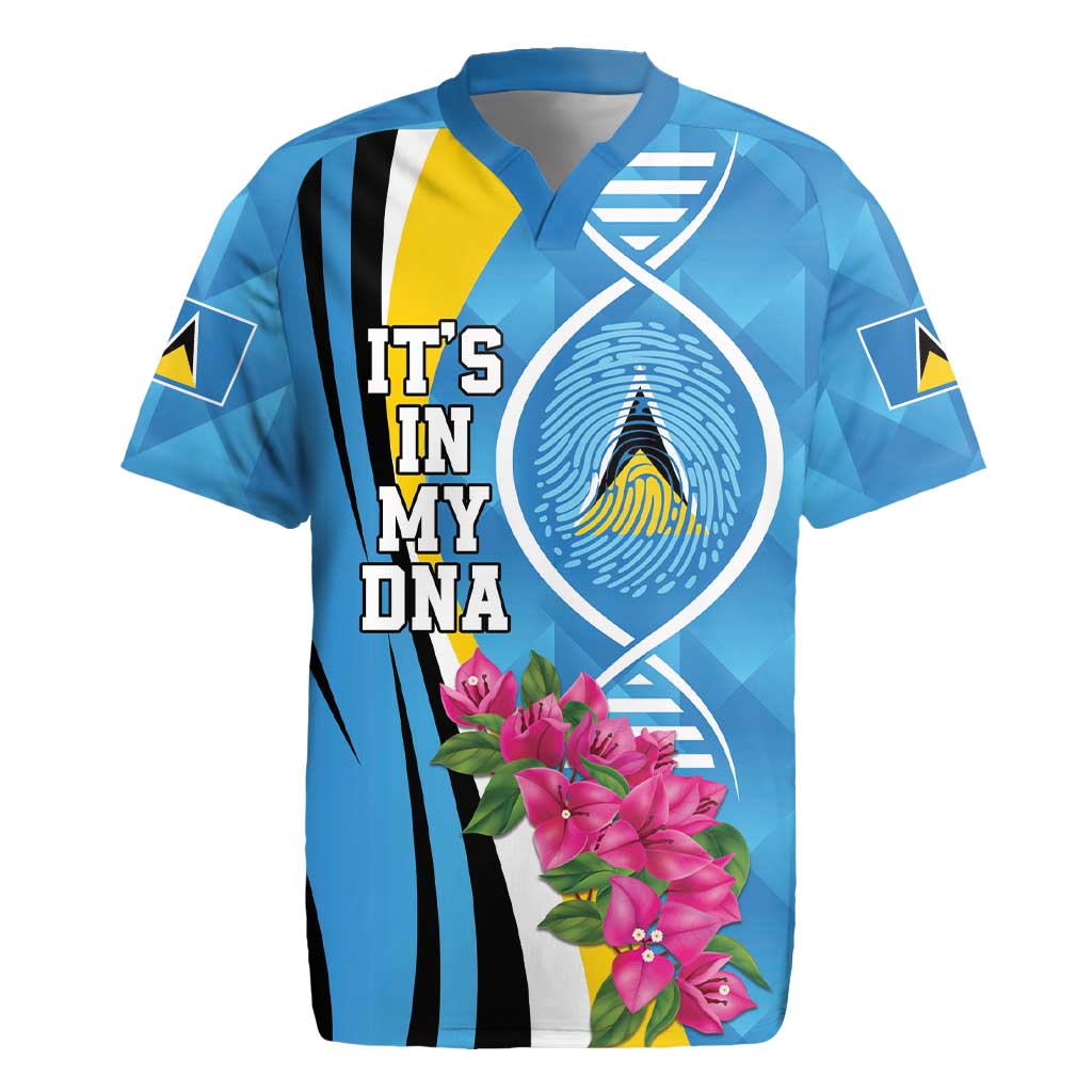 Saint Lucia Flag Pride It's in My DNA Rugby Jersey