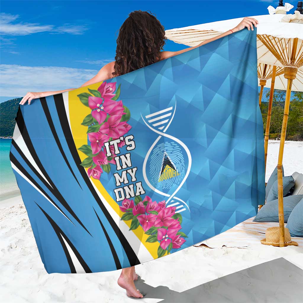 Saint Lucia Flag Pride It's in My DNA Sarong