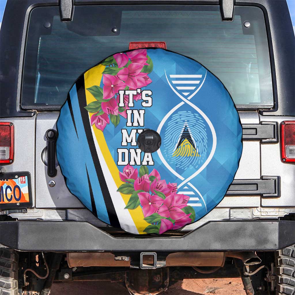 Saint Lucia Flag Pride It's in My DNA Spare Tire Cover