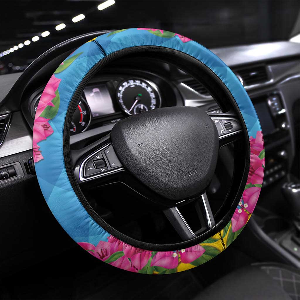 Saint Lucia Flag Pride It's in My DNA Steering Wheel Cover