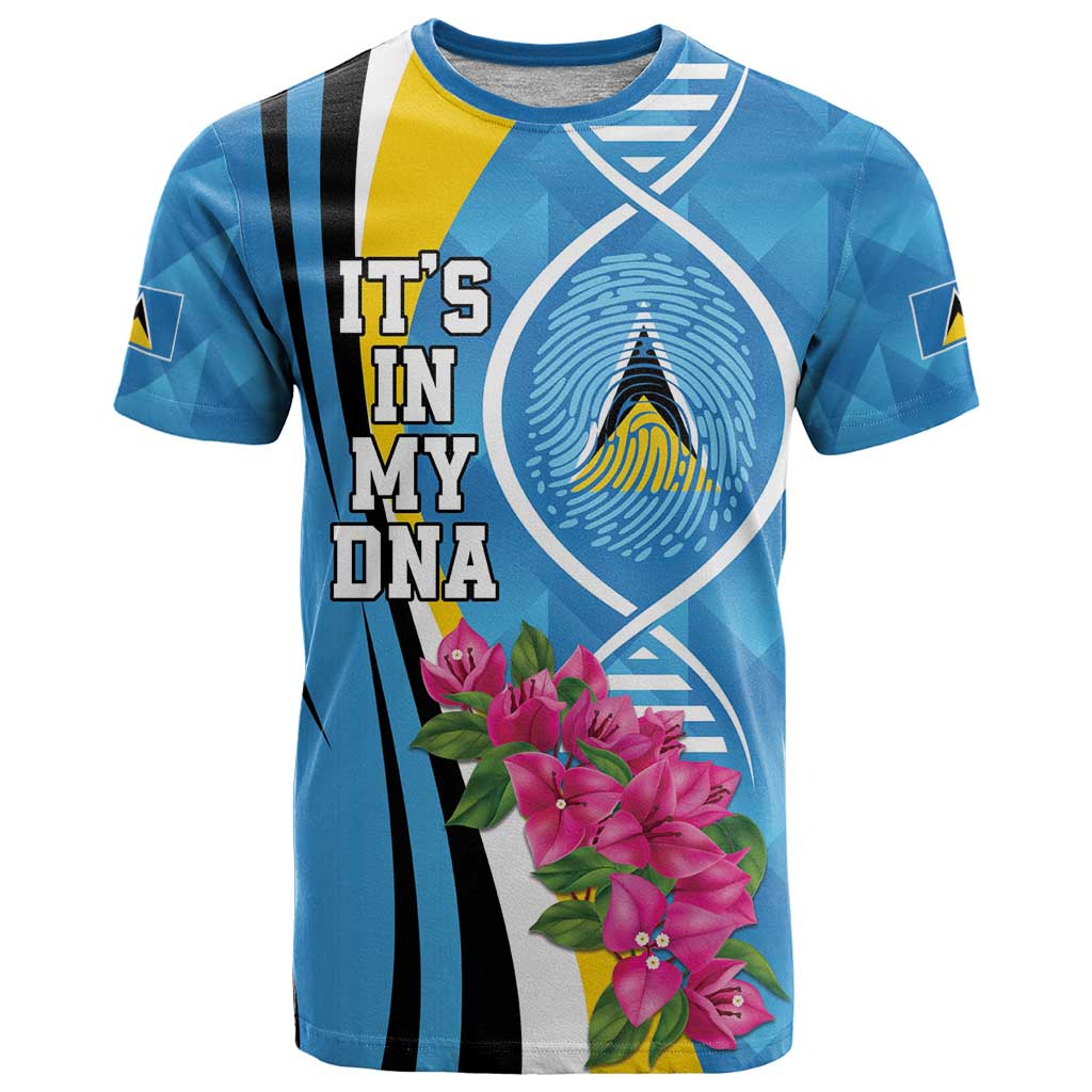 Saint Lucia Flag Pride It's in My DNA T Shirt