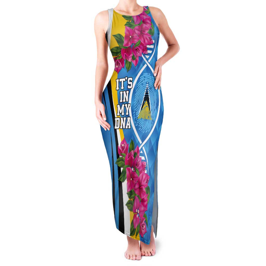 Saint Lucia Flag Pride It's in My DNA Tank Maxi Dress