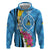 Saint Lucia Flag Pride It's in My DNA Zip Hoodie