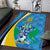 Custom Saint Lucia Football Area Rug Sporty Pattern