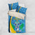 Custom Saint Lucia Football Bedding Set Sporty Pattern