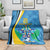 Custom Saint Lucia Football Blanket Sporty Pattern