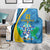 Custom Saint Lucia Football Blanket Sporty Pattern